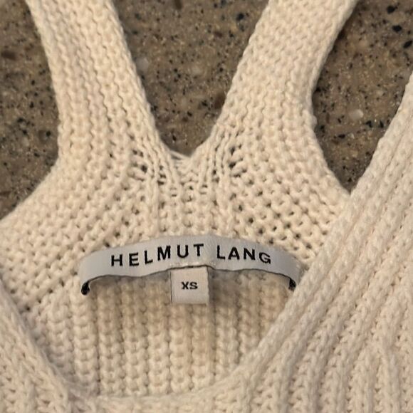 HELMUT LANG Ribbed Racerback Sweater Knit Tank Top - Picture 8 of 11